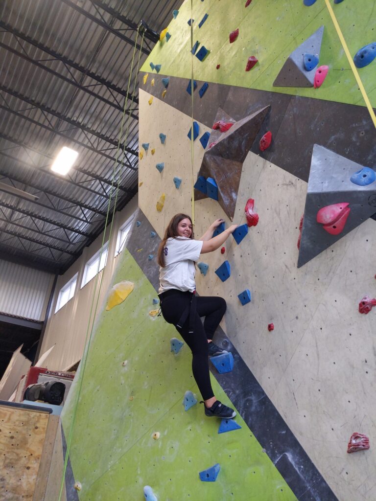 Outdoor Ed students set goals and reach new heights at Pinnacle Indoor Climbing.