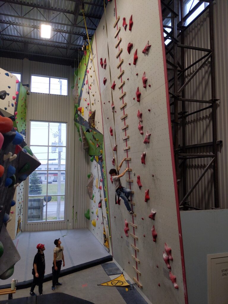 Outdoor Ed students set goals and reach new heights at Pinnacle Indoor Climbing.